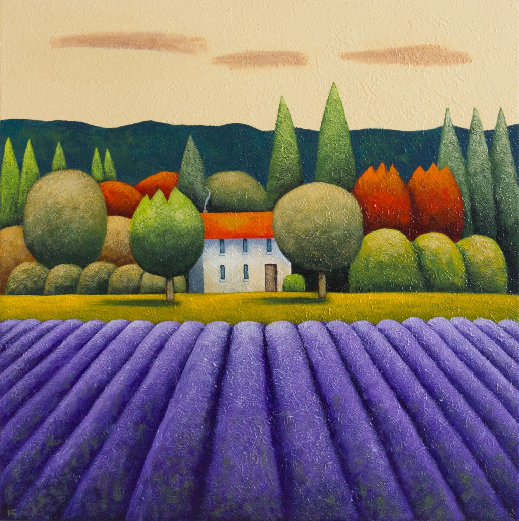 Where the Lavender Grows 24x24 inches