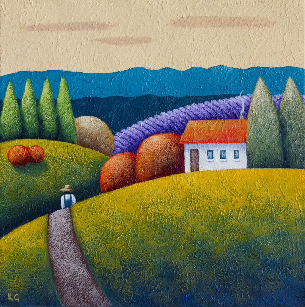 Morning Walk - Square 12x12 inches